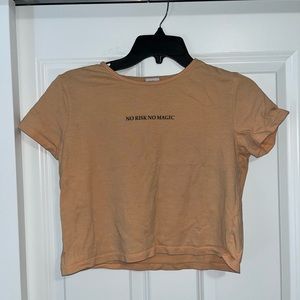 Zara Kids No Risk No Magic Orange Short Top